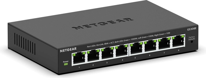 Actual product image Netgear GS308E SOHO Plus (8 Ports)