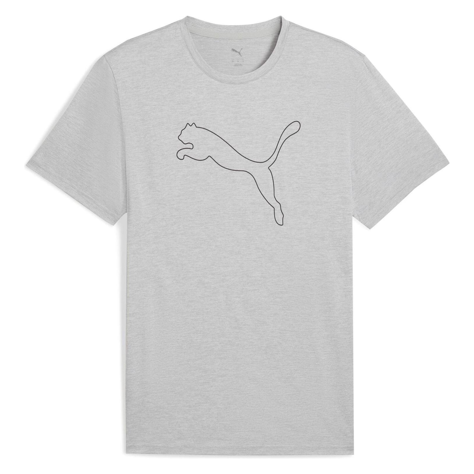 Puma, Mannen, Sportief Shirt, M Tad Essential Heather Cat Tee (Cf Grote Kat) (Xxl), Grijs, Xxl