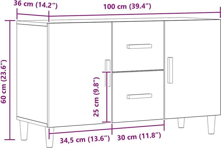 Produktbild vidaXL Sideboard (100 x 36 x 60 cm)