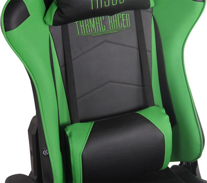 Actual product image CLP Turbo racing office chair with footrest, black/green