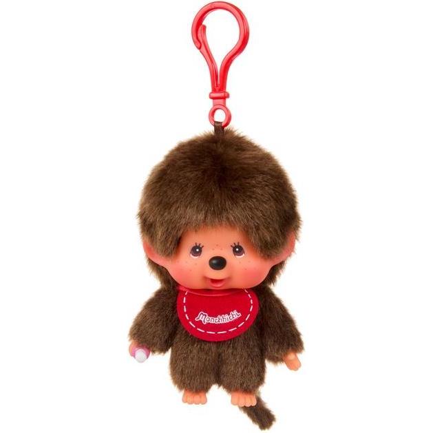 Monchhichi, Unisex, Portachiavi, SS Big Head keychain Boy, Marrone