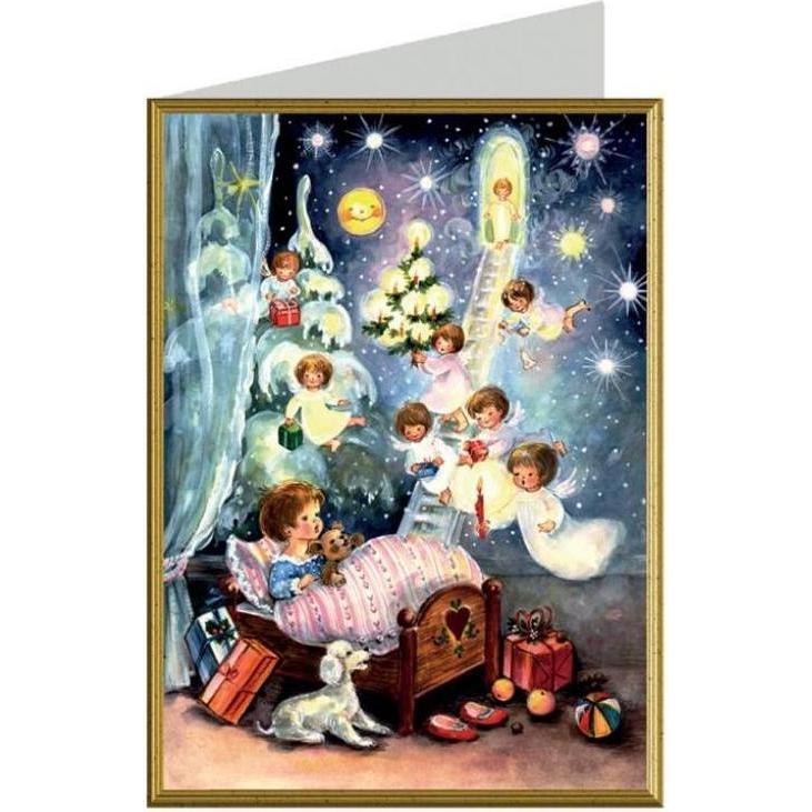 Richard Sellmer, Grusskarte + Briefpapier, 99013 - Weihnachtskarte - Die Engelein kommen