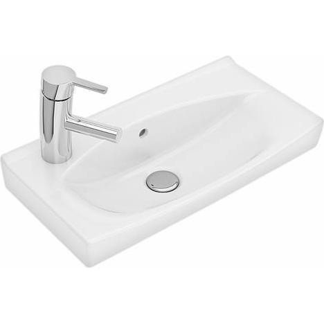 Ifö, Waschbecken, IFØ Spira håndvask 51,5x28,5 cm med lige forkant og hanehul til venstre - til montering på stand