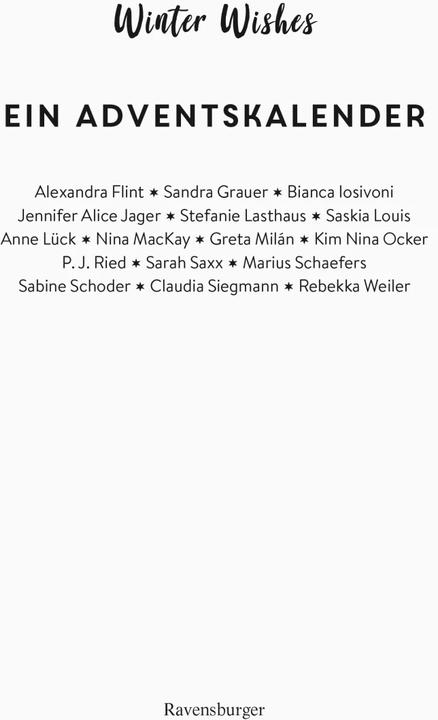 Nutritional values and ingredients Ravensburger Winter Wishes