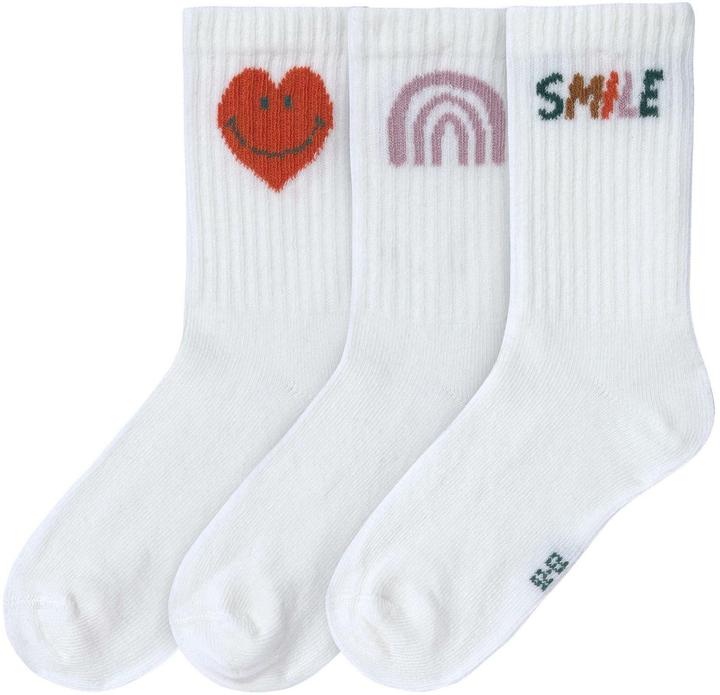 Blanc avec smiley imprimé