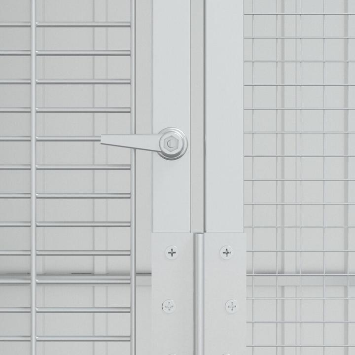 Immagine prodotto vidaXL Voliera grigia 215x210x247 cm acciaio