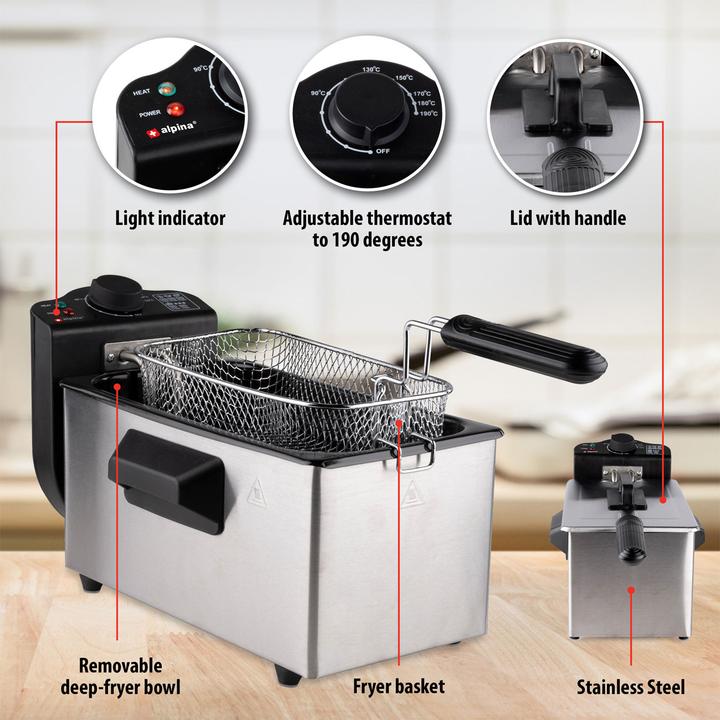 Image du produit alpina Friteuse profonde 3L 2000W