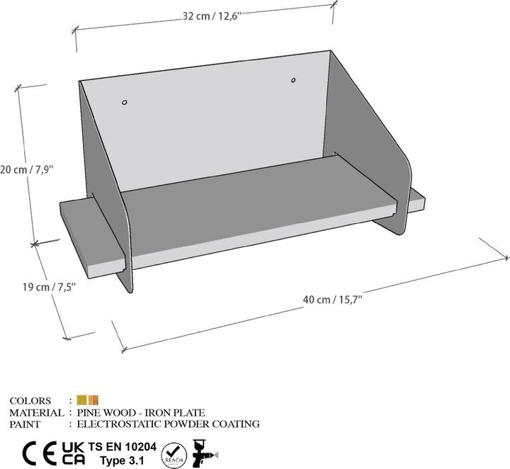Actual product image Homitis Medium (40 x 19 x 20 cm)