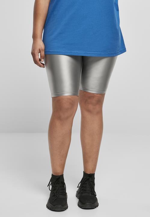 Actual product image Urban Classics Ladies Highwaist Shiny Metallic Cycle Shorts (5XL)