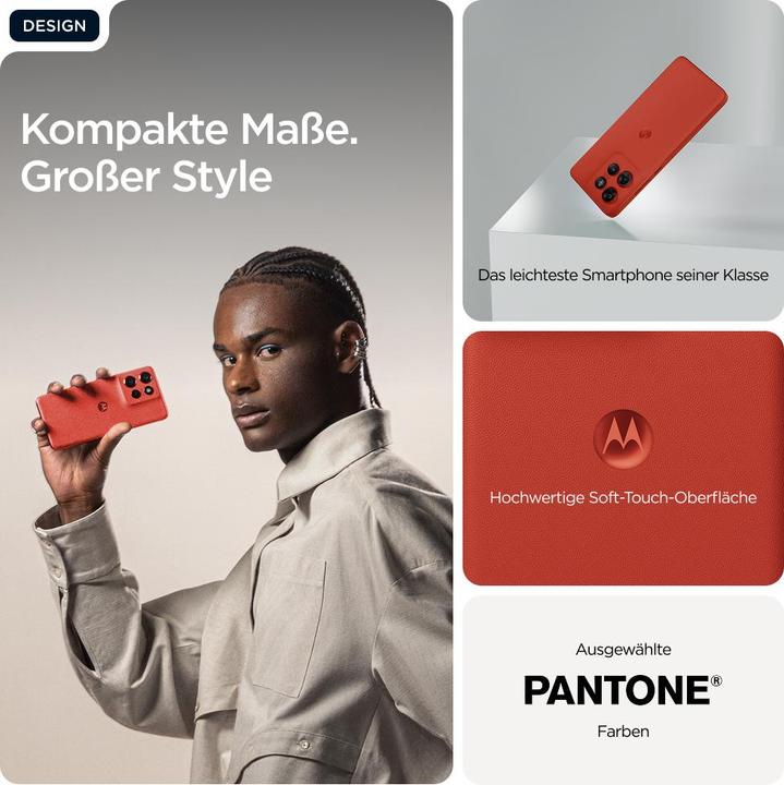 Immagine prodotto Motorola Edge 60 Neo (256 GB, PANTONE Poinciana, Red, 6.36", Doppia SIM, 5G)