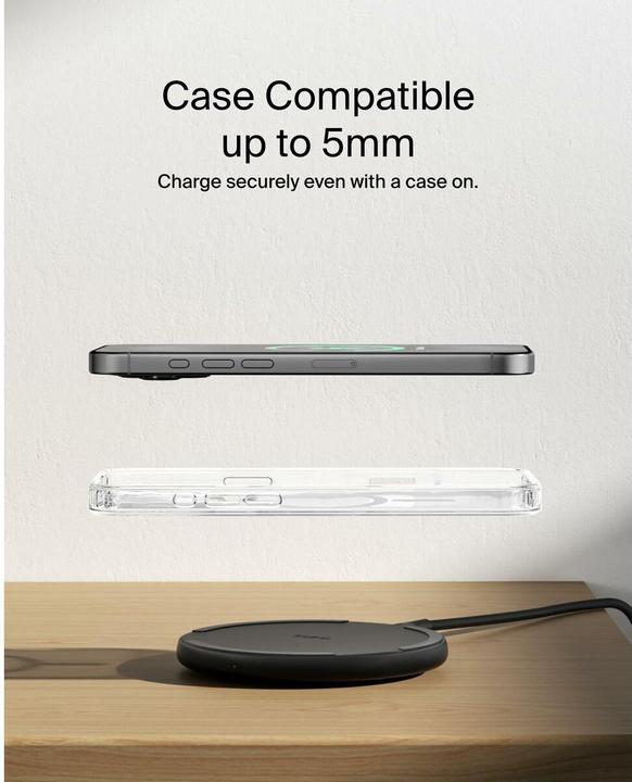 Image du produit Belkin BOOST Charge Ladepad 15W USB-C ohne Netzt.schw.WIA012hqBK (15 W, 1 portion)