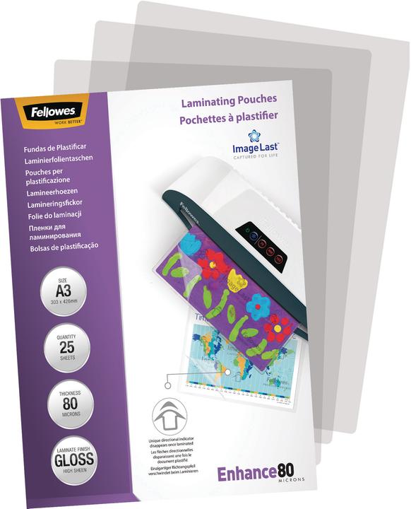 Produktbild Fellowes Enhance 80 (A3, 25 Stück, 80 µm)
