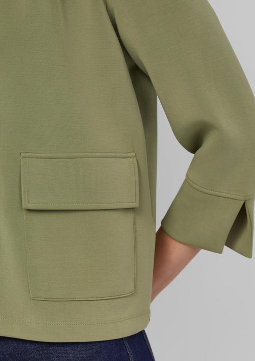 Produktbild s.Oliver Sweatshirt Jacke Cropped Scuba-Sweatshirt-Jacke mit Stehkragen (36)
