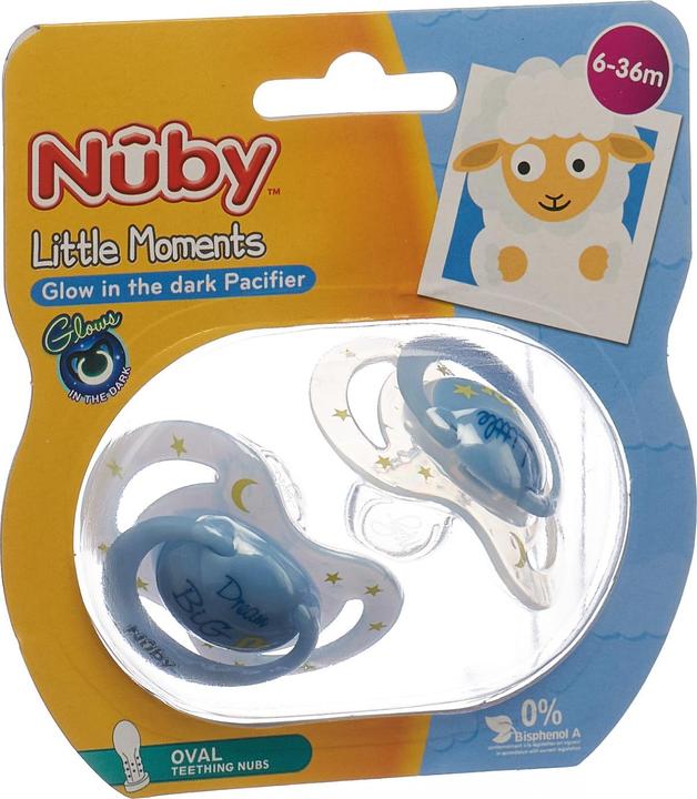 Produktbild Nuby Leuchtnuggi Little Moments 6-36 Monate ovale Form (2 x, ab 6 Monaten)