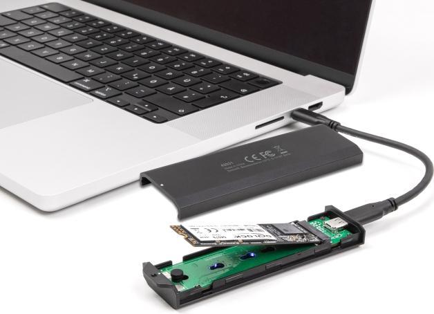 Immagine prodotto Delock Externes USB Type-C 20 Gbps Combo Gehäuse für M.2 NVMe PCIe oder SATA SSD (M.2 2280, M.2 2230, M.2 2260, M.2 2242)