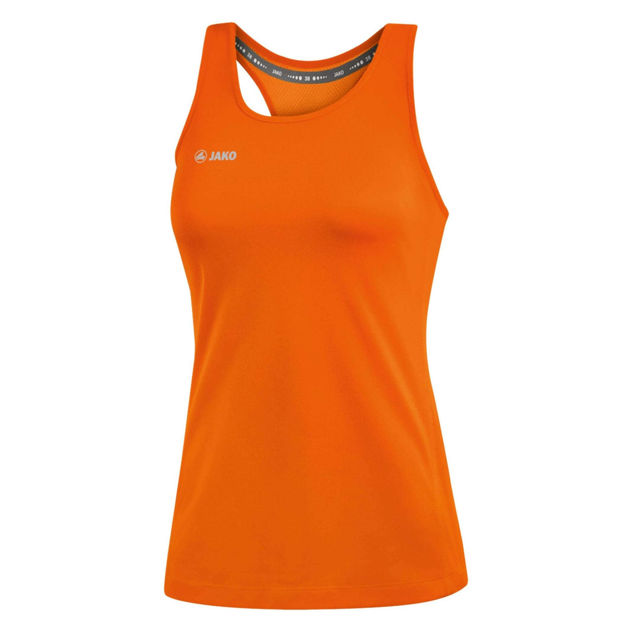 Jako, Damen, Sportshirt, Tanktop Run 2.0 Damen (36), Orange, 36