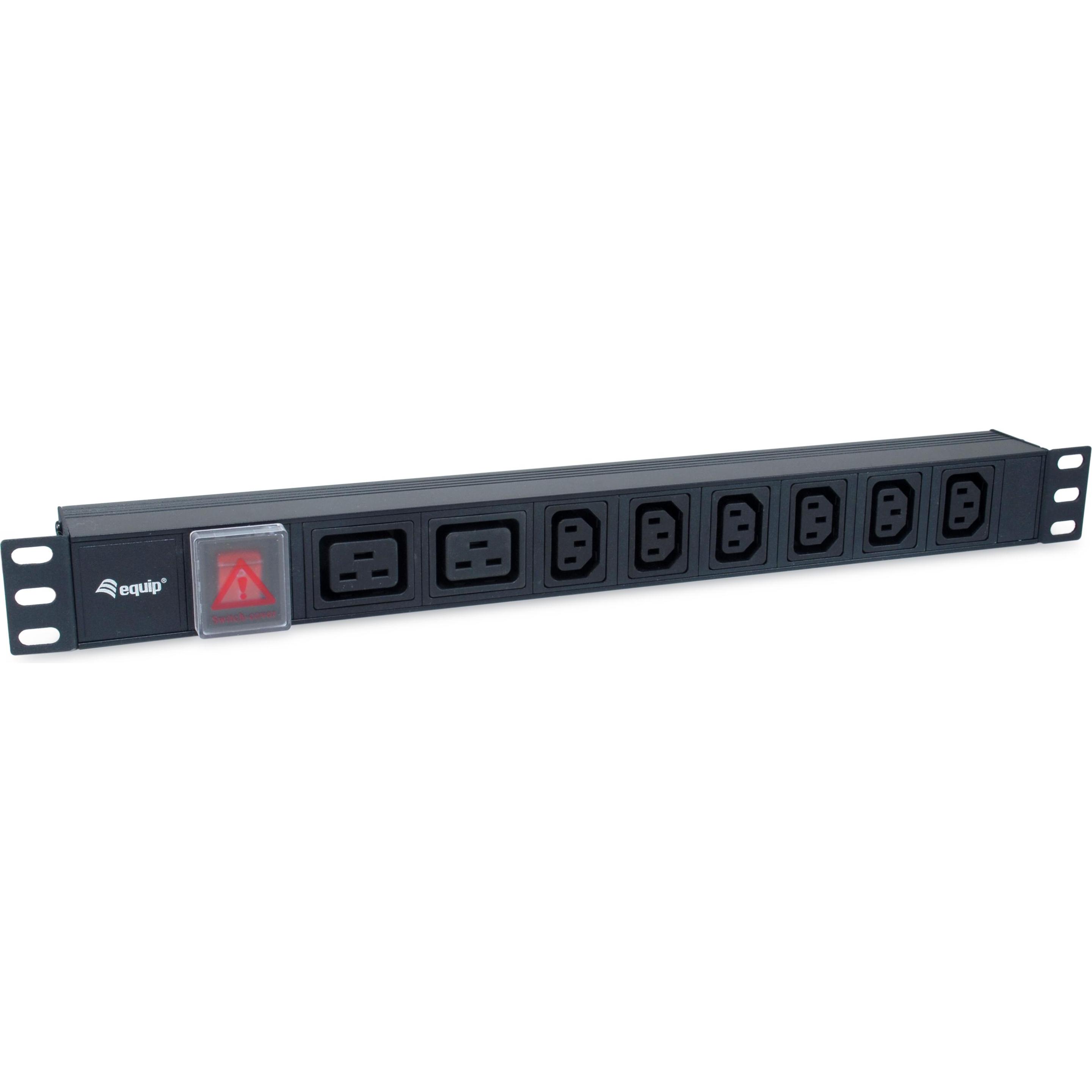 equip Steckdosenleiste 1HE8fach IEC Alu. Sch, USV Zubehör