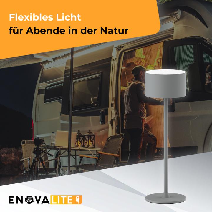 Produktbild Enovalite LED-Akku-Tischleuchte, ELED700401, EEK: D dimmbar, CCT, grau (150 lm)