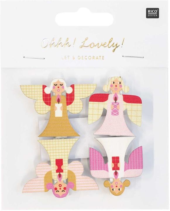 Produktbild Rico Design RICODESIG Deko-Clips Engel 3.5cm 7040.31.2 4 Stück