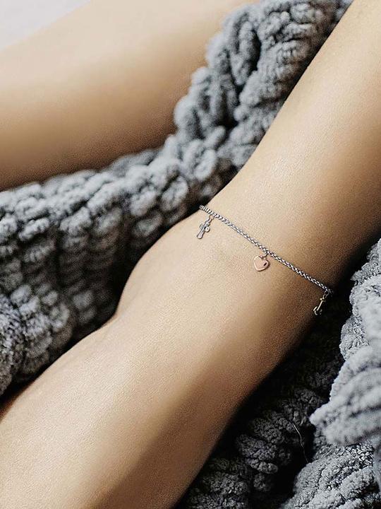 Image du produit Engelsrufer Chaîne de cheville Glaufe Liebe Hoffnung (Acier inoxydable, 27 cm)