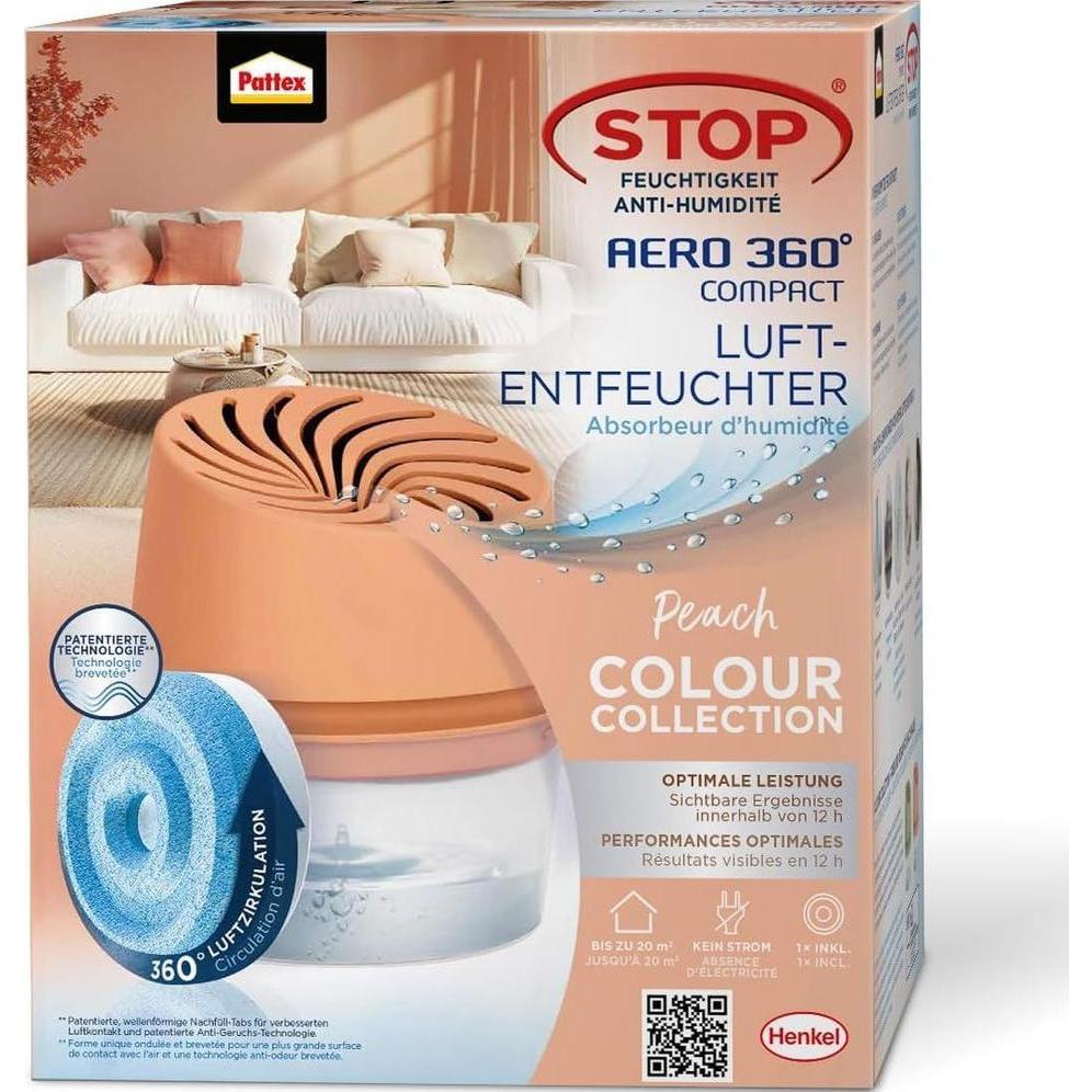 Pattex Luftentfeuchter AERO 360°, Deumidificatore, Arancia