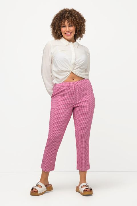 Produktbild Ulla Popken 7/8-Bengalinhose Sienna, Vichykaro, hochelastisch (64)