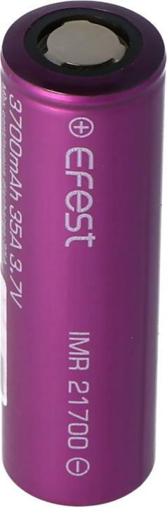 Actual product image Efest IMR21700 battery - maximum 30A current output (flat top) (1 pcs., 21700, 3700 mAh)