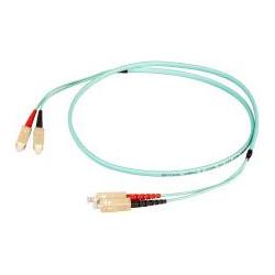 EFB Elektronik Duplex Jumper SC-SC 50/125µ, OM3, LSZH, aqua, Flat Twin 3x5mm, 2m (S/UTP, 2 m), Netzwerkkabel