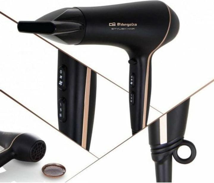 Image du produit Orbegozo SE 2065 Sèche-cheveux 2000W 2 Vitesses 3 Températures avec Cool Shot pour le coiffage - Comprend le (2000 W)