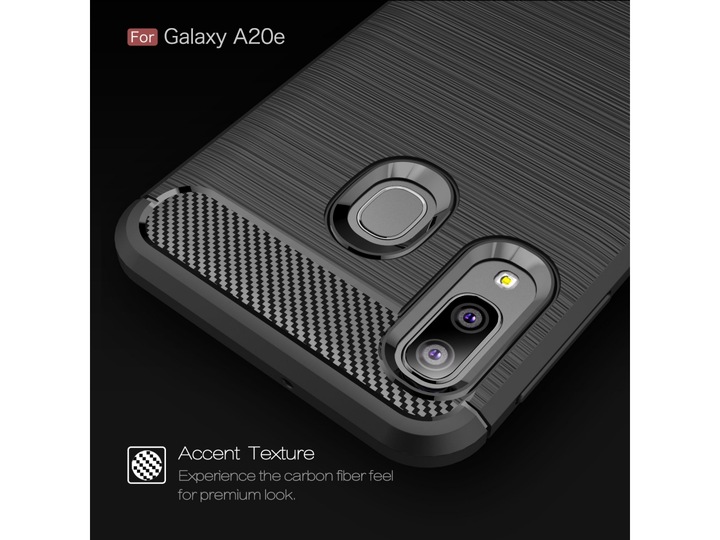 Produktbild Screenguard Samsung Galaxy A20e Hülle Carbon Brushed Soft TPU (Samsung Galaxy A20e)