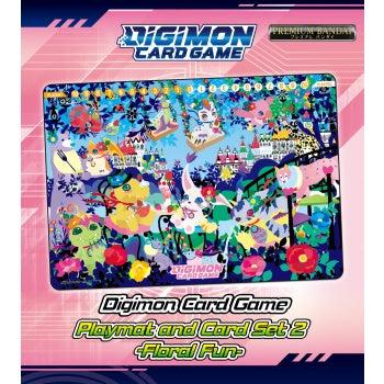 Actual product image Digimon Playmat and Card Set 2 Floral Fun (PB-09) - Card Game - EN