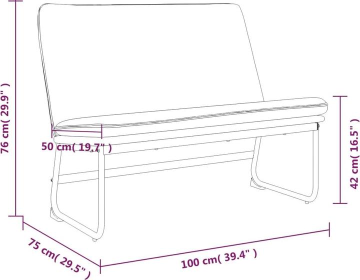 Image du produit vidaXL Sitzbank (100 cm)