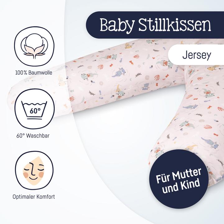 Actual product image Julius Zöllner Nursing pillow Jersey 190, Little Otti (76 cm)