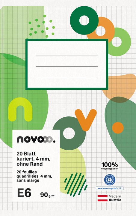 Actual product image Novooo Exercise book E6 (E6, Checked)