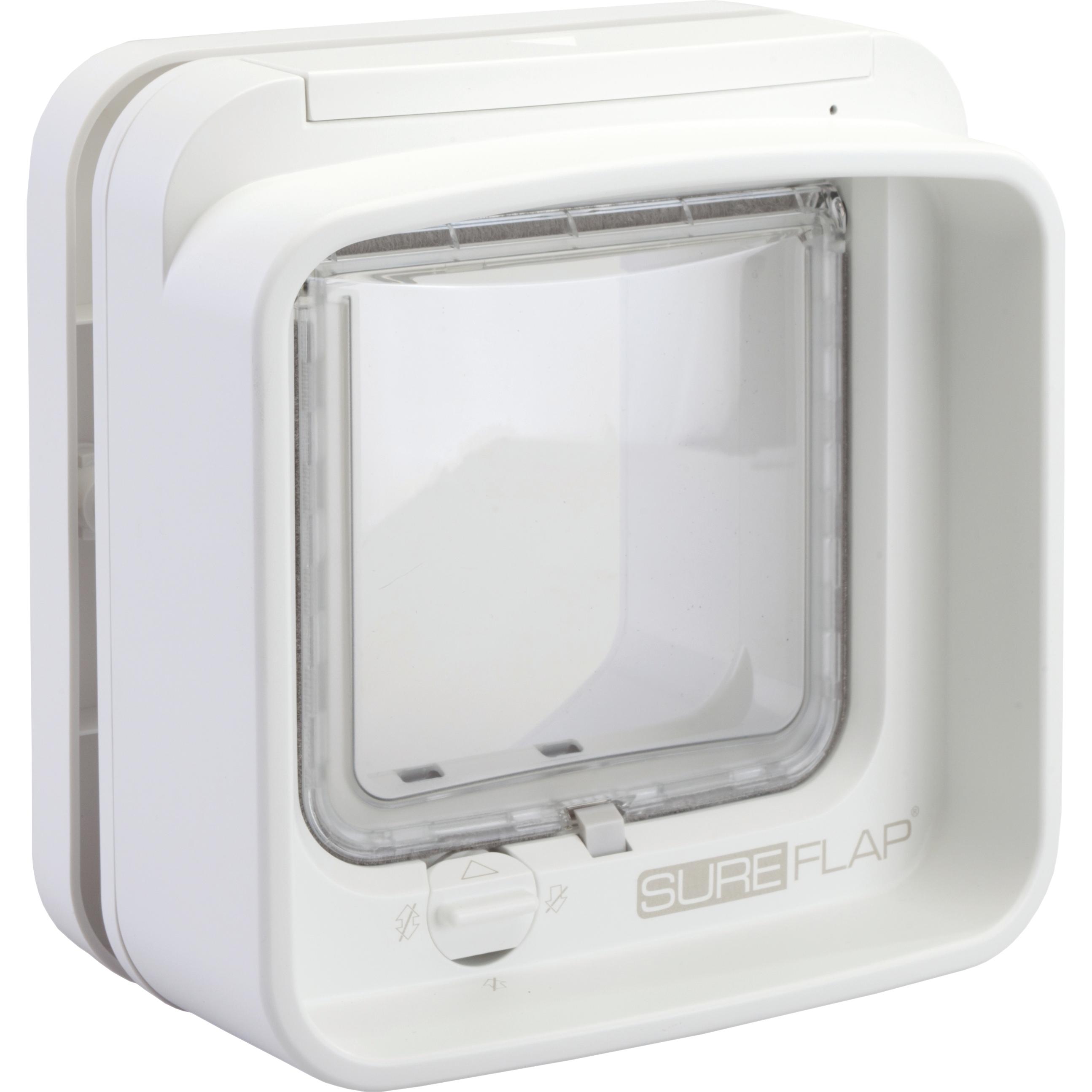SureFlap Porta per gatti a doppia scansione (Zampa per gatti con microchip), Porta per gatti + Rete per gatti
