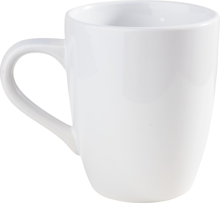 Actual product image VBS XXL coffee mug "Belly", 12 pieces, approx. Ø 8.5 x 9.5 cm, white, ceramic (300 ml, 12 x)