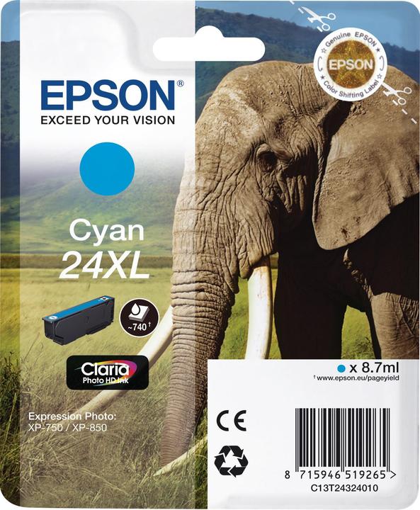 Actual product image Epson 24XL Claria Photo HD (C)