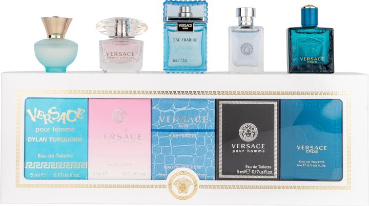 Actual product image NoName Set of miniatures Versace Dylan Turquoise Edt 5ml + Bright Crystal Edt 5ml + Man Eau Fraiche Edt 5ml (Perfume set)
