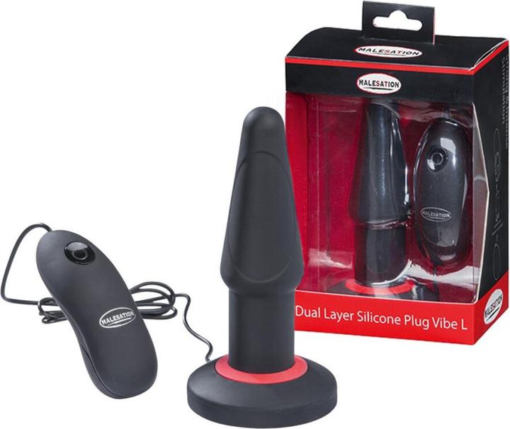 Actual product image Malesation Dual Layer Silicone Plug Vibe L