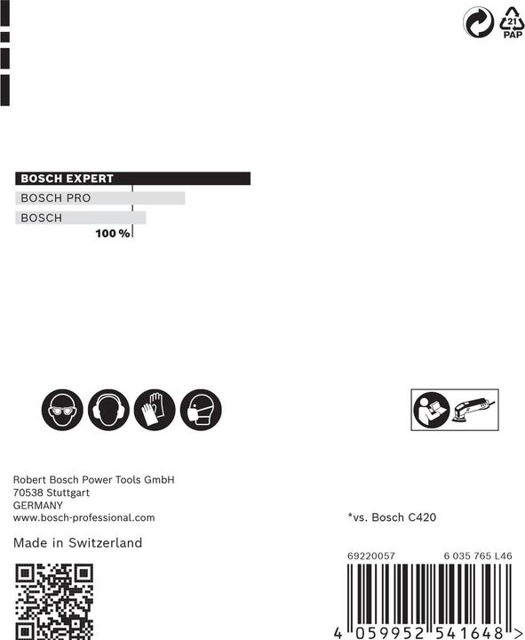 Produktbild Bosch Professional Zubehör EXPERT C470 Schleifpapier für Deltaschleifer, 93 mm, G 100, 5 Stück (100)