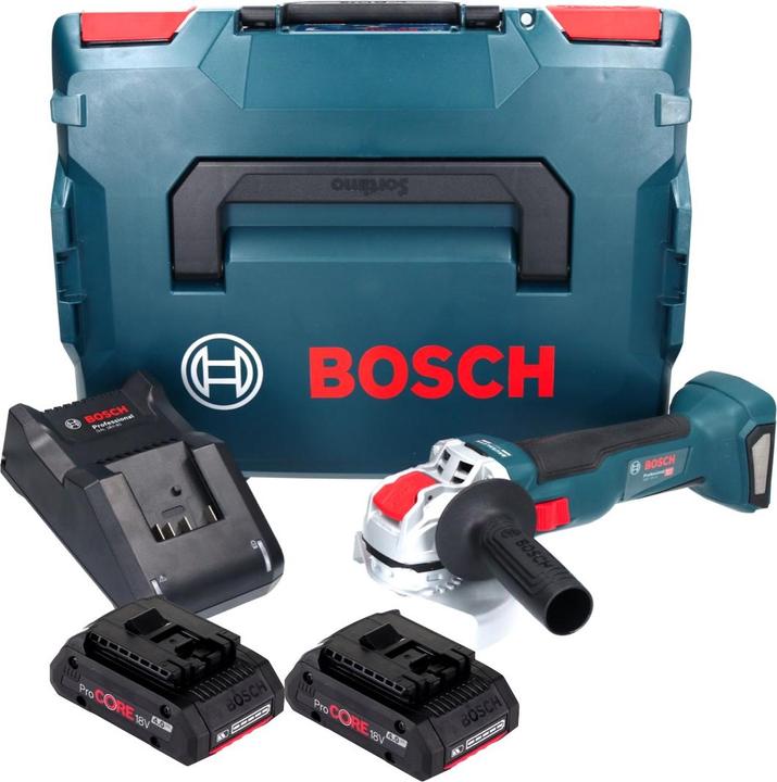 Produktbild Bosch Professional Bosch GWX 18V-10 Professional Akku Winkelschleifer 18 V 125 mm X-LOCK Brushless + 2x ProCORE Akku 4 (125 mm)
