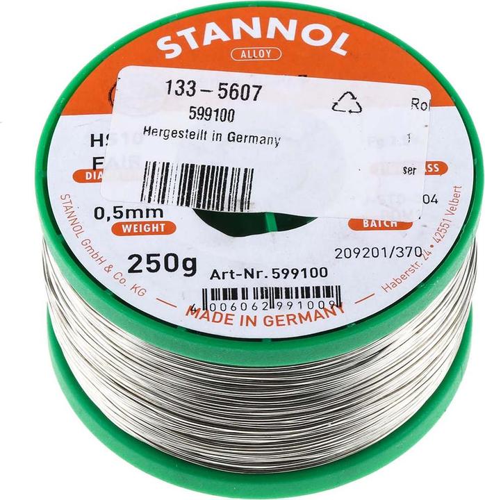 Actual product image Stannol Solder lead free coil HS10-Fair Sn99.3 (Solder)