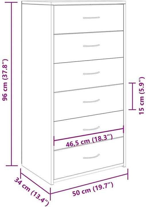 Produktbild vidaXL Sideboard (50 x 34 x 96 cm)
