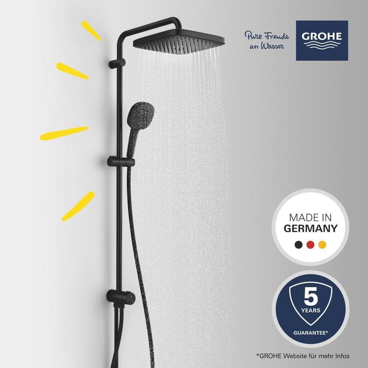 Actual product image Grohe Vitalio Start System 250 Flex Duschsystem mit Umstellung, eckig, Renovierungs-Set, variable Bohrlöch