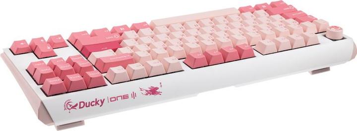 Actual product image Ducky One 3 Gossamer Pink TKL Gaming Keyboard - MX-Ergo-Clear (US) (US, Cable)