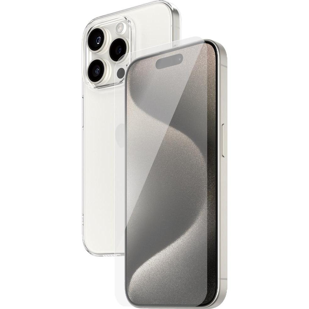 PanzerGlass SAFE. 2-in-1-Pack iPhone 2023 iPhone 6.1 Pro (1 Stück, Apple iPhone 15 Pro), Smartphone Schutzfolie, Transpa...