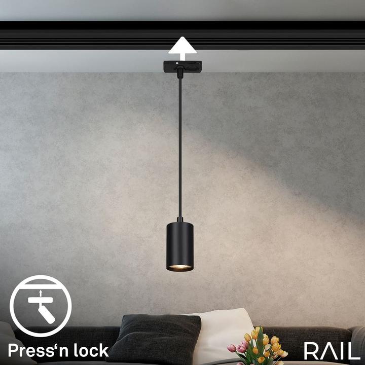 Produktbild Briloner HV-Stromschienensystem - LED-Pendelleuchte, Schwarz, 1xGU10 exkl. Leuchtmittel (GU10)