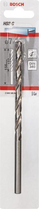 Actual product image Bosch Professional Zubehör Metal drill HSS-G, DIN 340, 7 x 102 x 156 mm, 1-pack (7 mm)