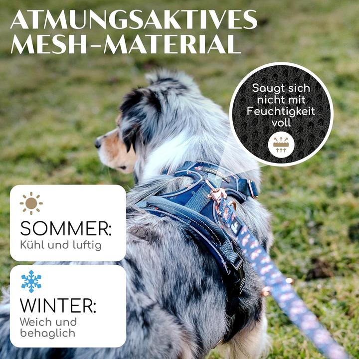 Produktbild Freudentier Atmungsaktives Hundegeschirr mit Griff & Polsterung (M, Hund)