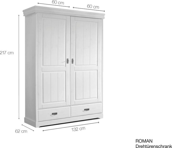Immagine prodotto Möbel-Eins Romano (132 x 62 x 217 cm)